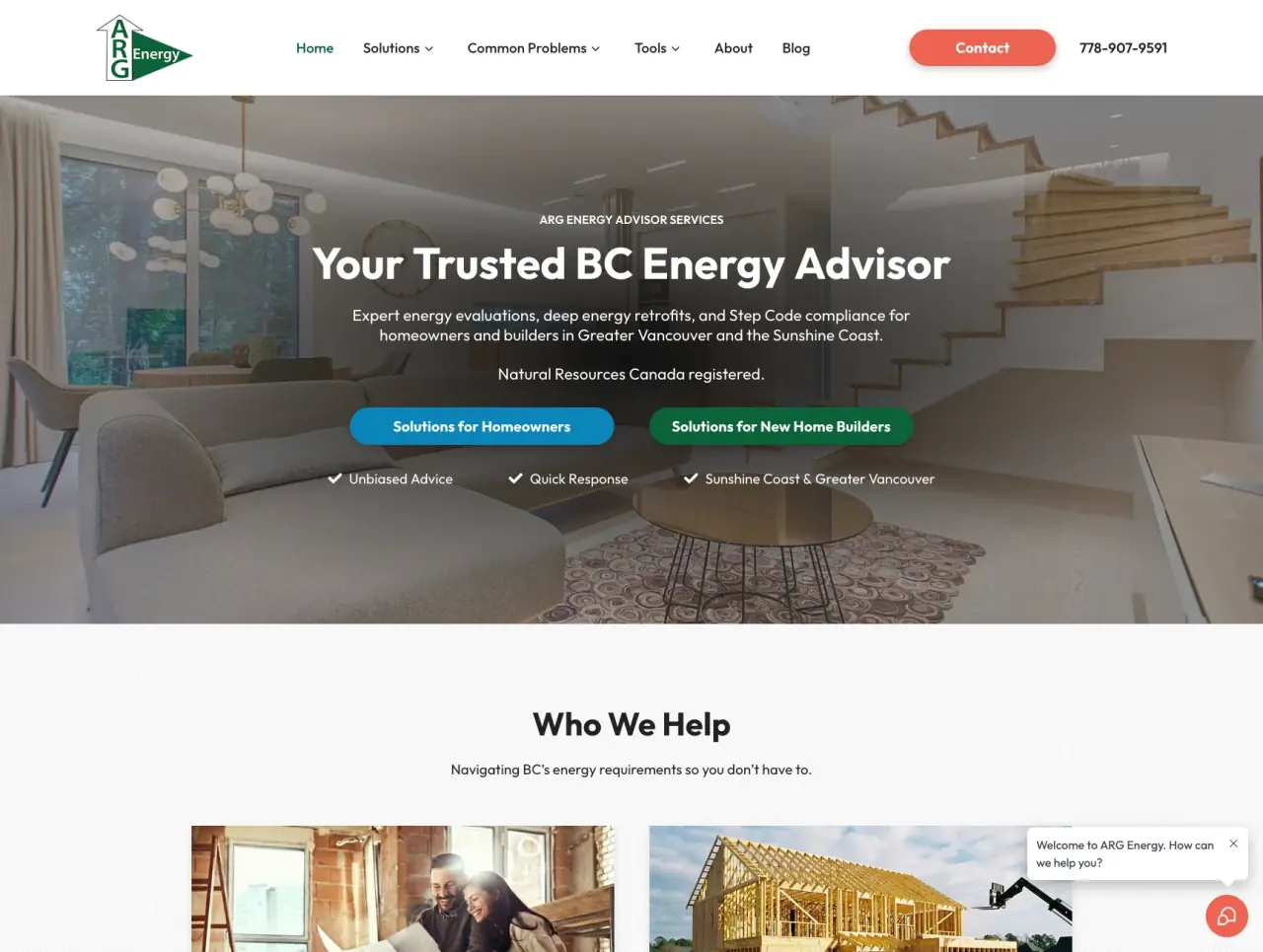 ARG Energy website screenshot