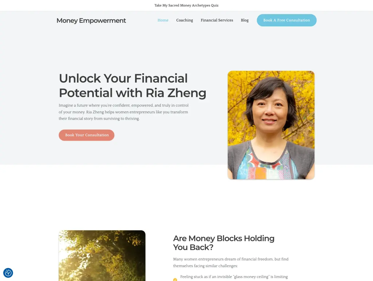 Money Empowerment website screenshot