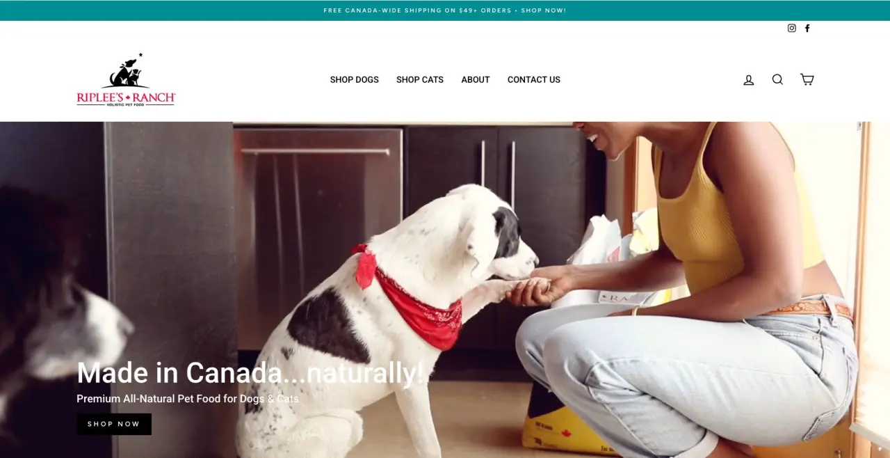 Riplee's Ranch website screenshot