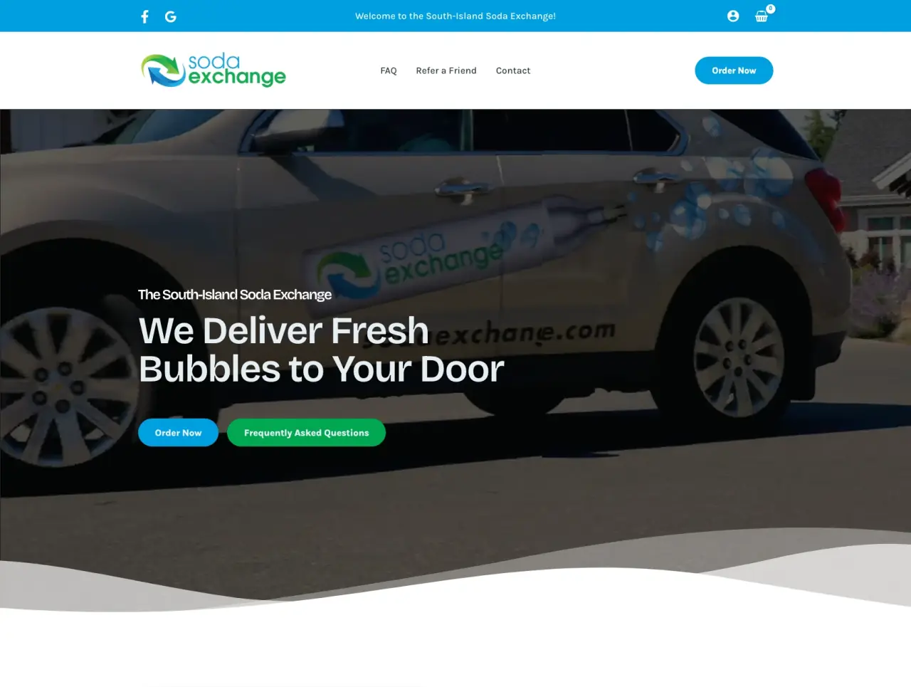 Soda Exchange website screenshot